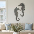 Coastal seahorse wall art with nautical ocean-inspired design