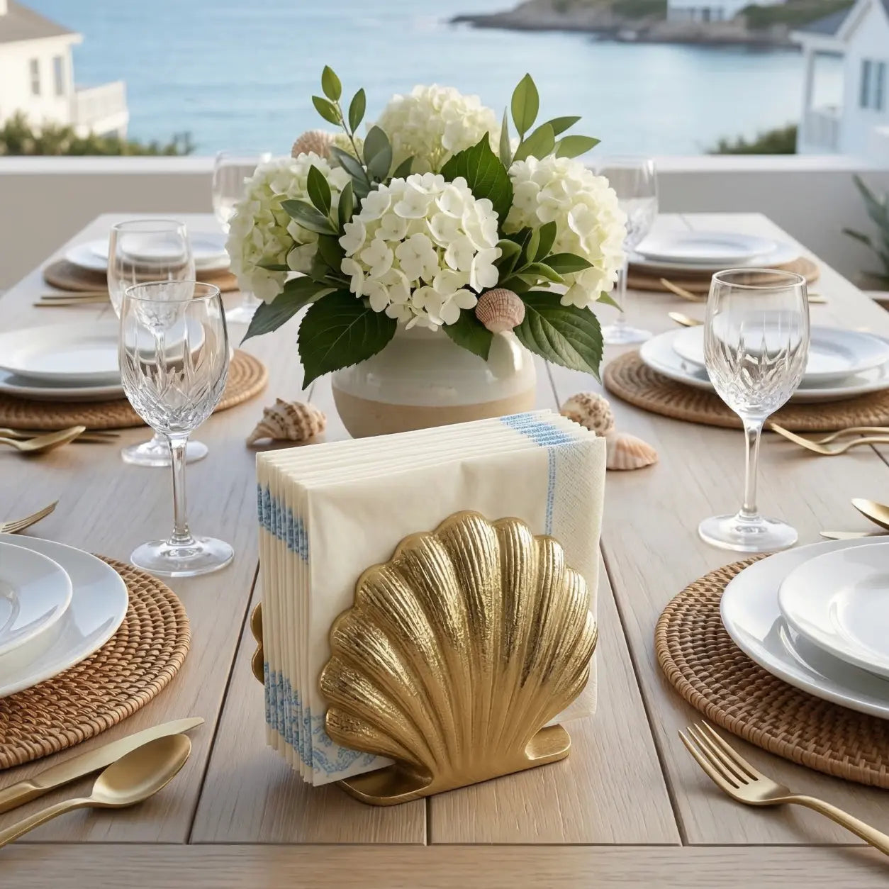 Seashell Napkin Holder Timeless Luxe Boutique
