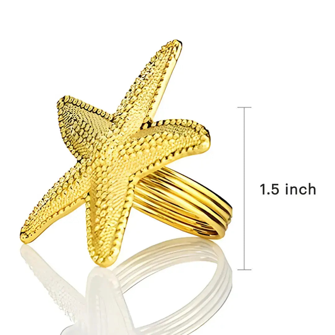 Coastal sea star napkin rings elevating beach house table setting