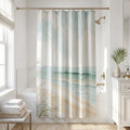 Coastal beach shower curtain with ocean-inspired design