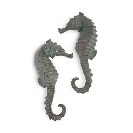 Elevated coastal decor with a serene ocean-inspired seahorse design