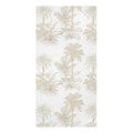 Biscayne Palm Cotton Mink Bath Towel with soft neutral palm print and quick-drying cotton back.