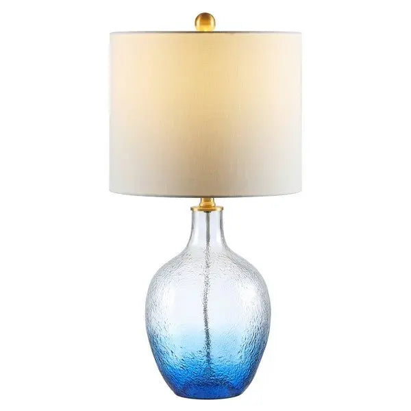 Coastal Blue & Clear Ombre Glass Table Lamp Loving Coastal Living