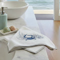 Blue Crab Terrycloth Guest Hand Towel Loving Coastal Living