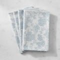 Chatham Hydrangea Linen Napkins Set of 4 with blue hydrangea floral print