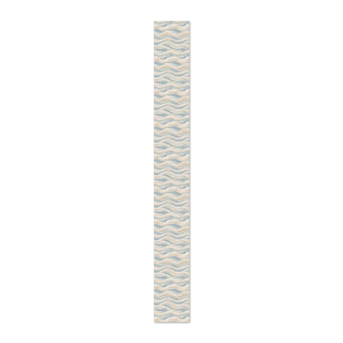 Ocean-inspired watercolor wallpaper for a luxury beach house interior.