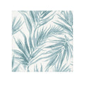 Blue palm face towel with palm leaf pattern for coastal bathroom decor