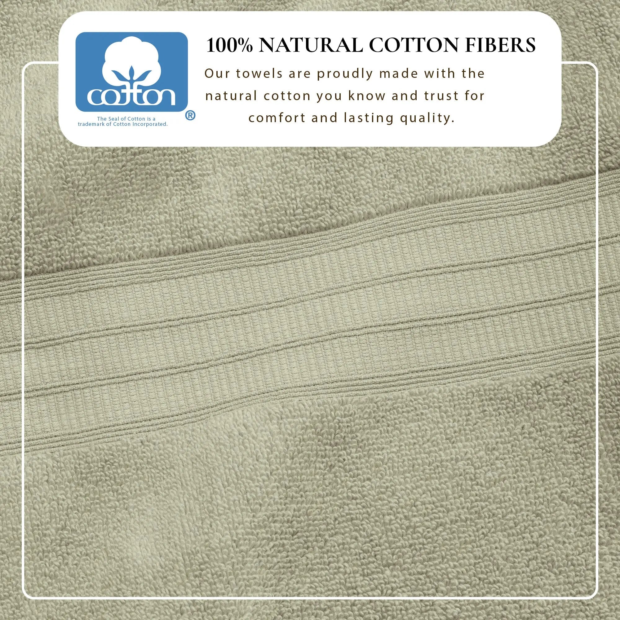 Bath towel set by Great Bay Home, Chiara Collection, 100% cotton in beige