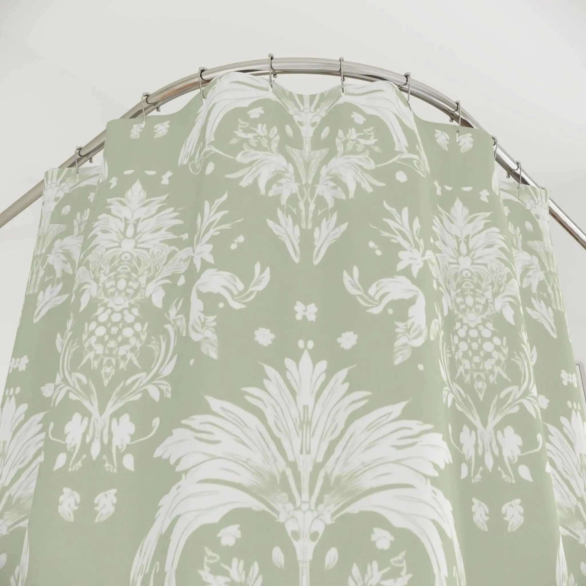 Vintage Damask Shower Curtain – Sage Green Classic Bathroom Decor  Home Decor