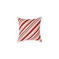 Classic red and white holiday throw pillow for traditional Christmas decorating.