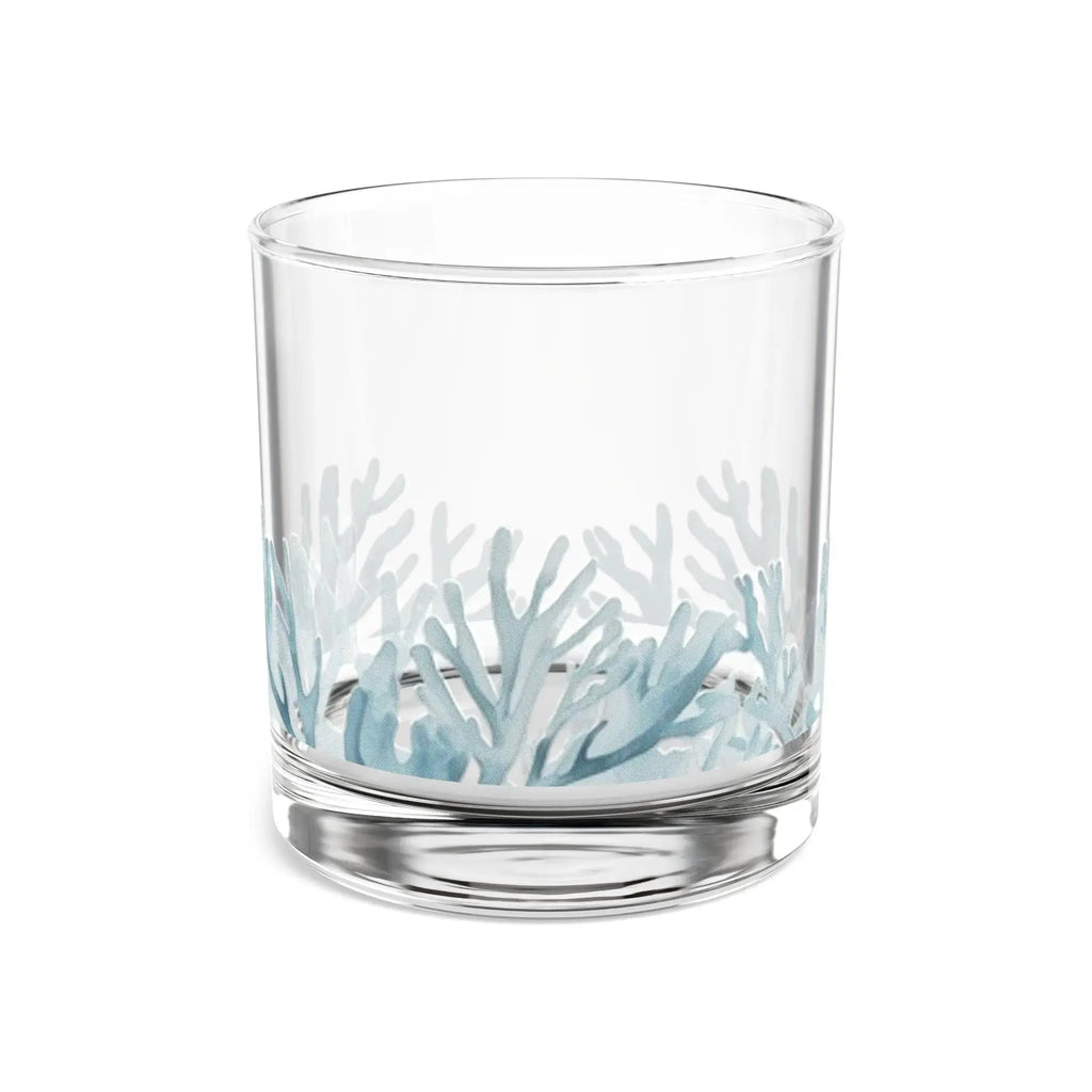 Clear anchor cocktail glass designed for coastal and nautical home bars.