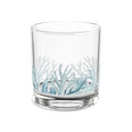 Clear anchor cocktail glass designed for coastal and nautical home bars.