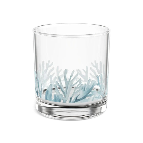 Clear anchor cocktail glass designed for coastal and nautical home bars.