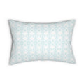 Seaglass Damask Pattern Lumbar Pillow Printify