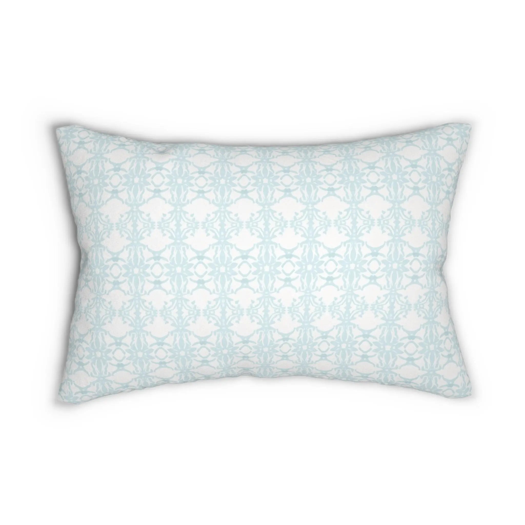 Seaglass Damask Pattern Lumbar Pillow Printify