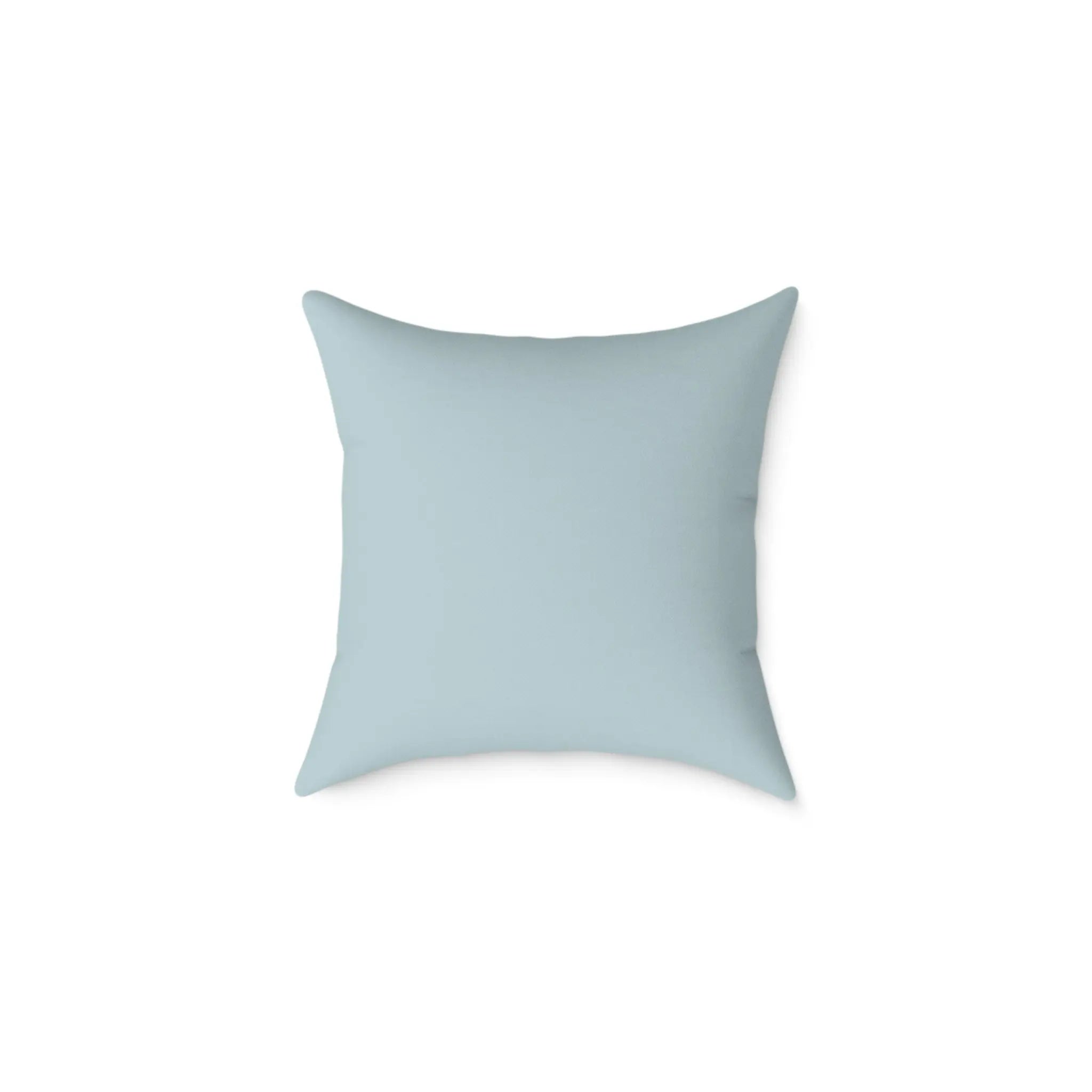 Palm Sol Throw Pillow in teal, solid square coastal accent pillow.
