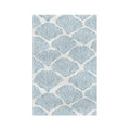 Blue Seashell Microfiber Tea Towel blue seashell pattern for seaside home decor.
