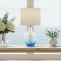 Coastal Blue & Clear Ombre Glass Table Lamp Loving Coastal Living