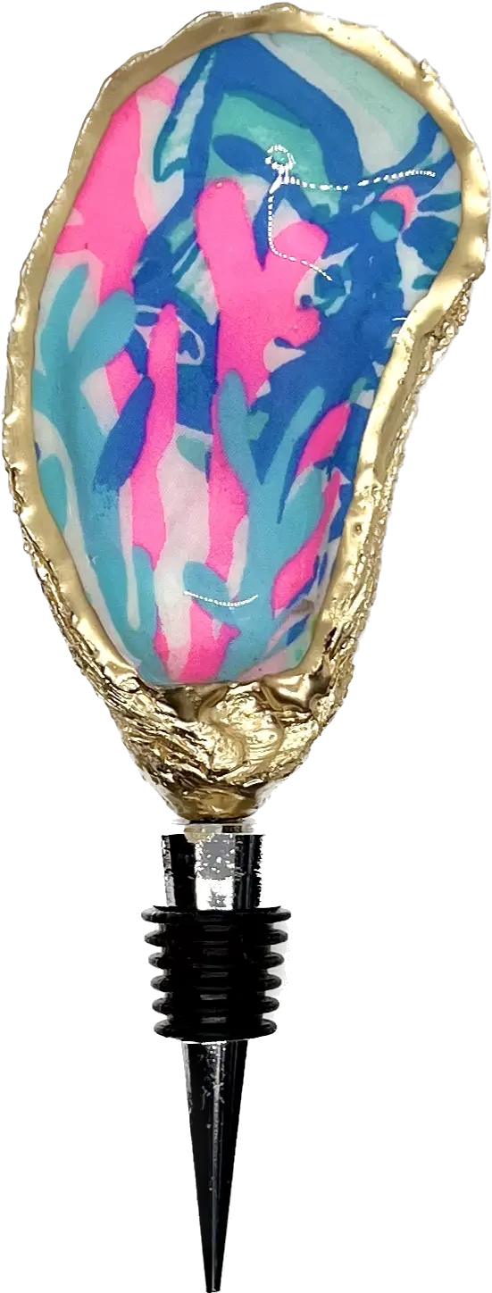 Luxury Coastal Oyster Shell Wine Stopper The Gilded Shell