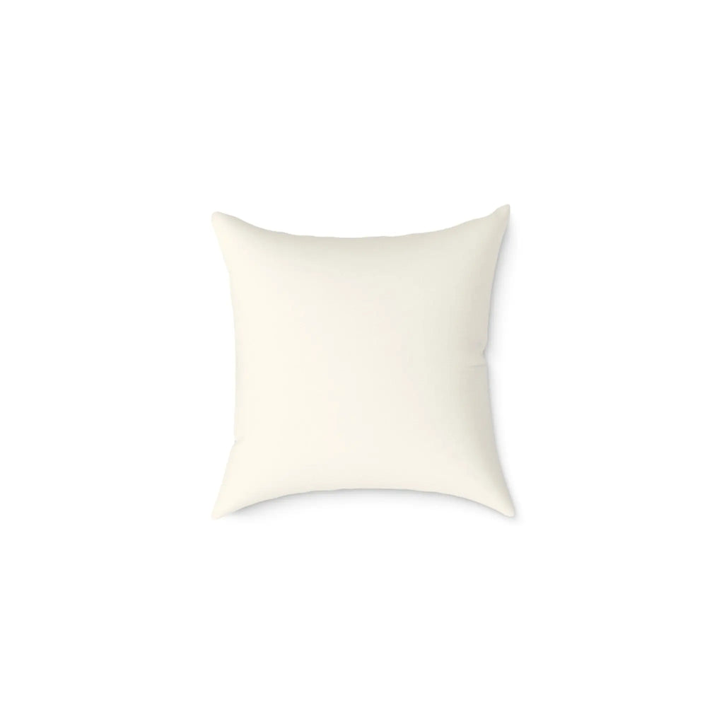 Edgewater Throw Pillow in cream, soft poly canvas square cushion with foamed lining for coastal elegance.
