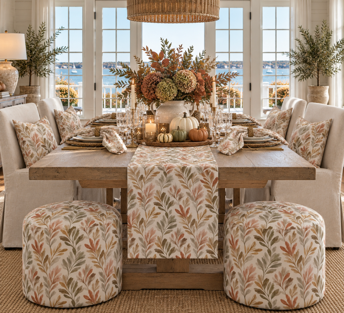 Coastal fall decor from the Olive Grove autumn home collection