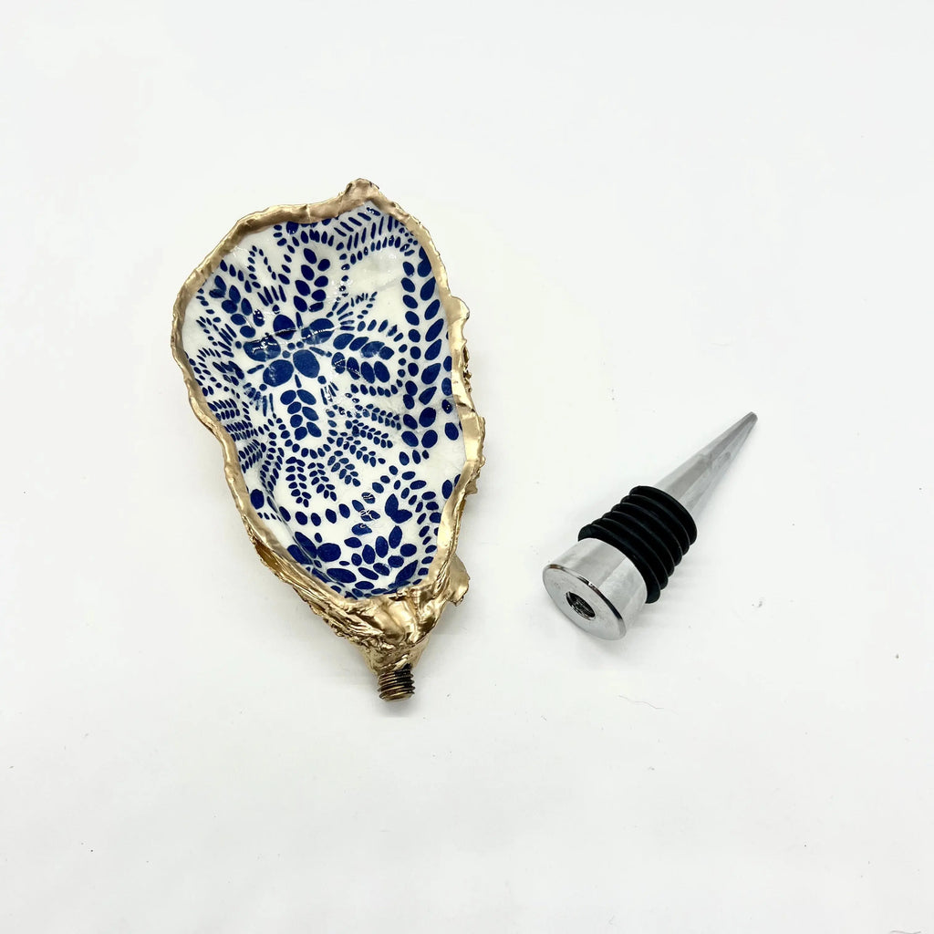 Luxury Coastal Oyster Shell Wine Stopper The Gilded Shell