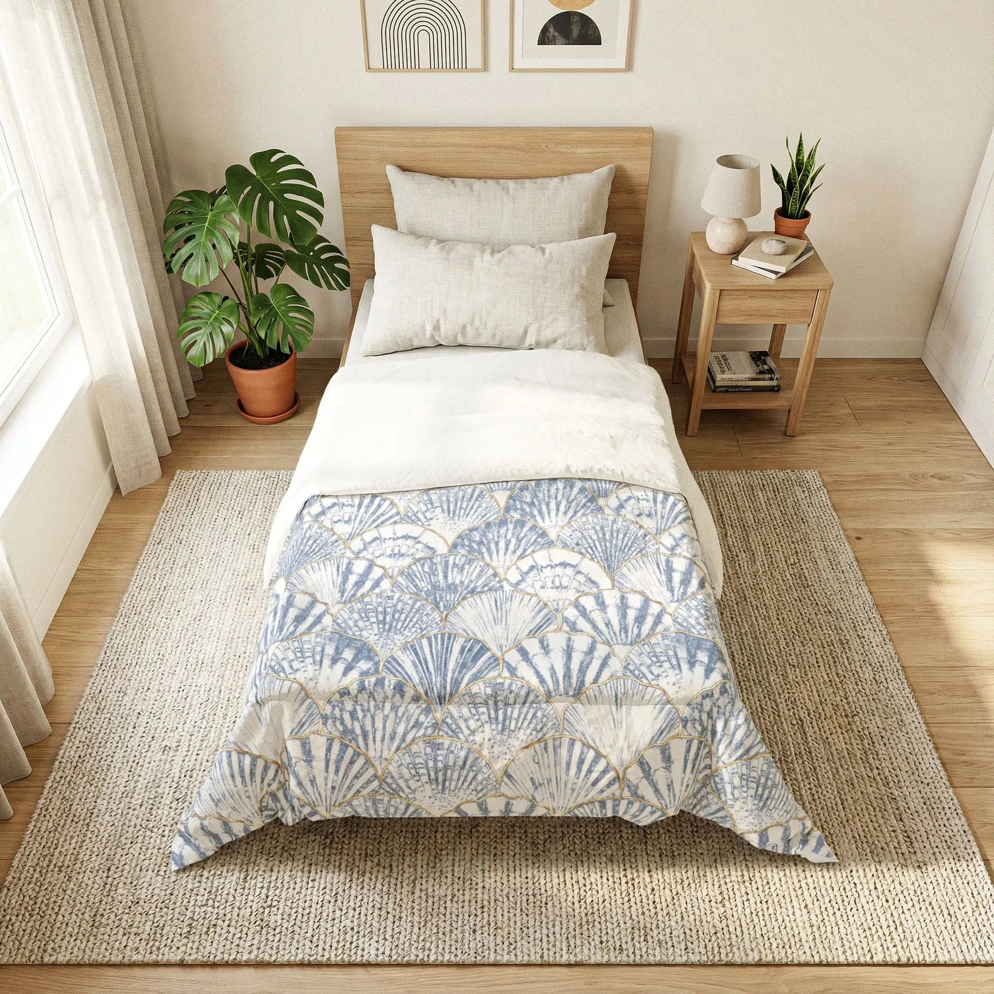 Nantucket Shell Cotton Comforter Printify