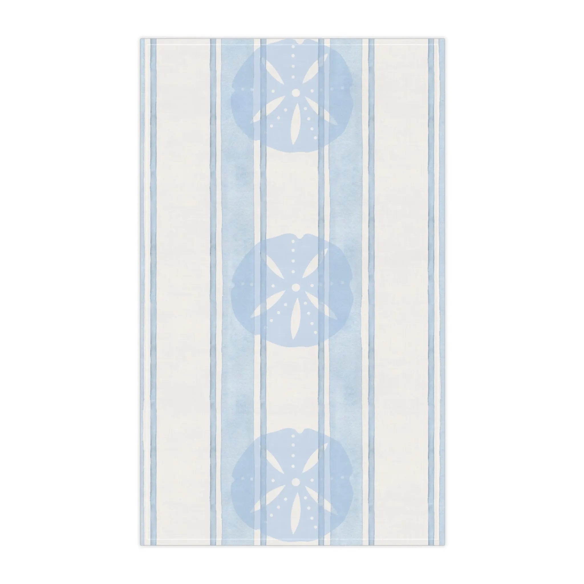 Light Blue Sand Dollar Kitchen Towel Printify