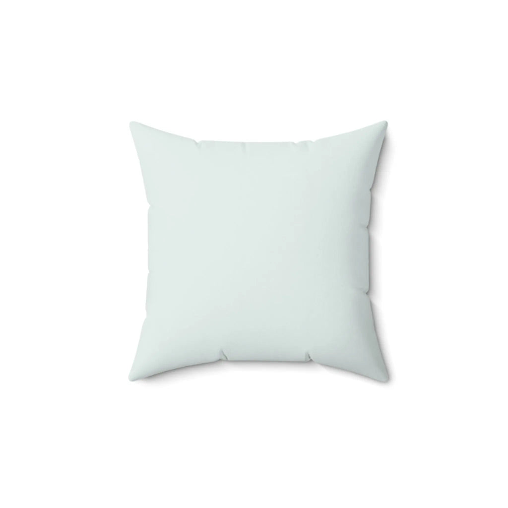 Twin Seahorse Throw Pillow with two delicately illustrated seahorses on pale aqua background