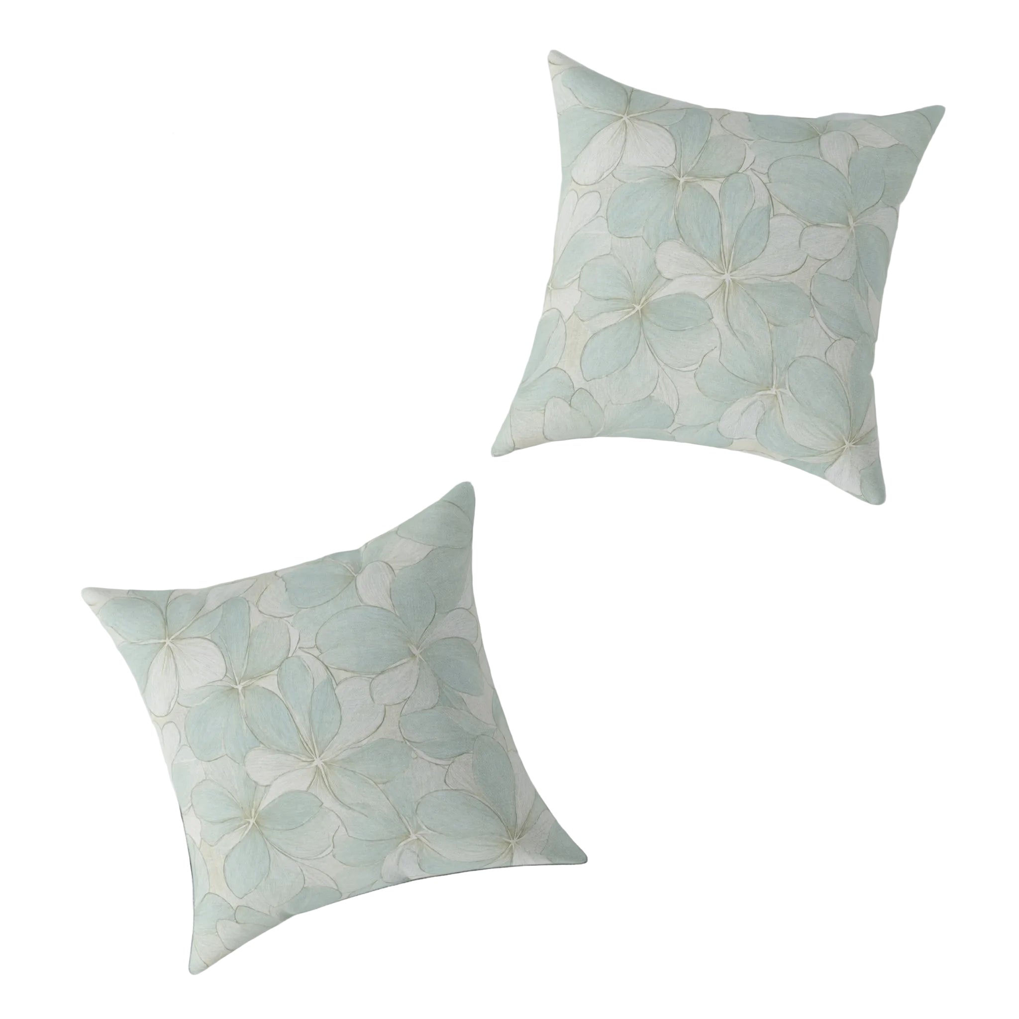 Sea Mist Floral Throw Pillow  Home Decor