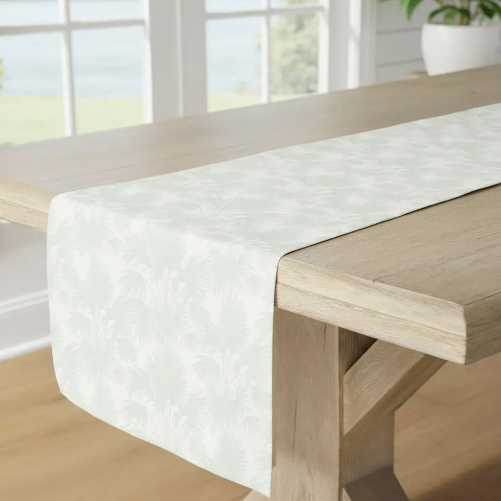 Sage Palm Breeze floral Table Runner 