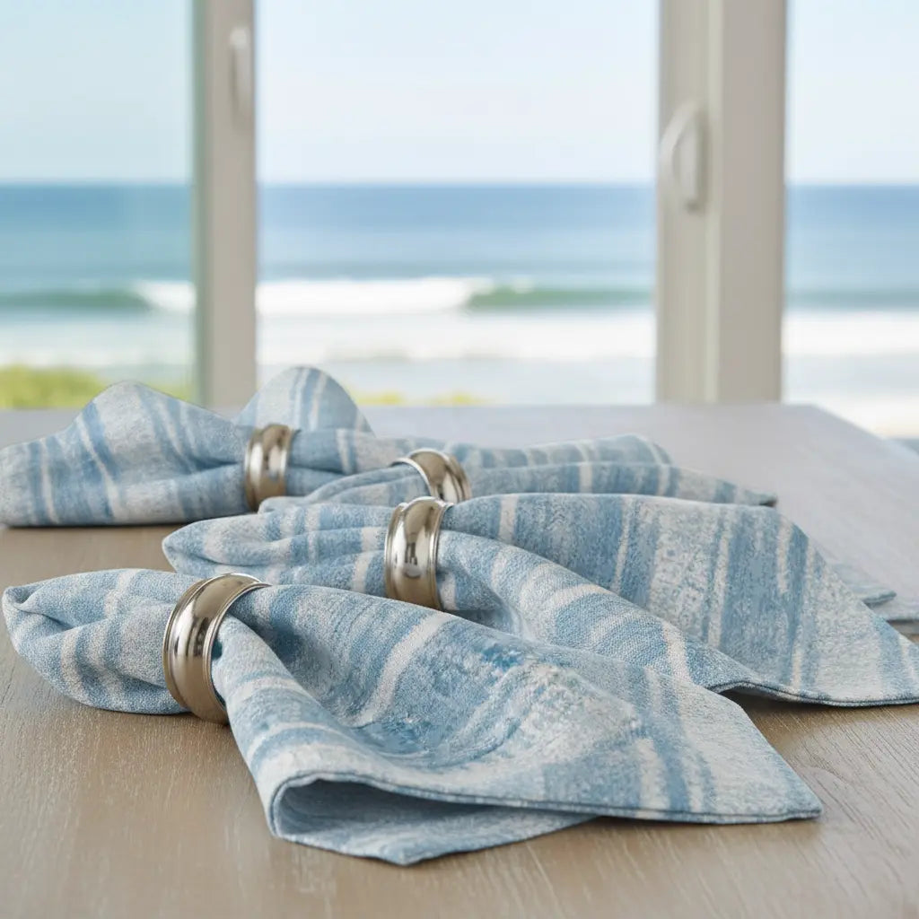 Kennebunkport Stripe Linen Napkins Printify