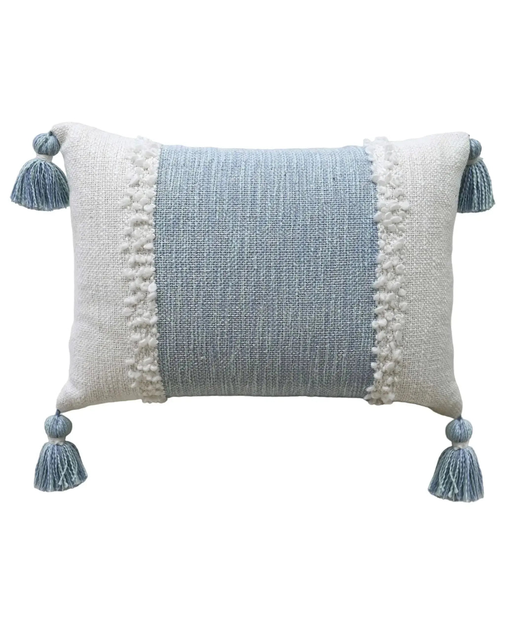 decorative pillow with textured weave and neutral tones
