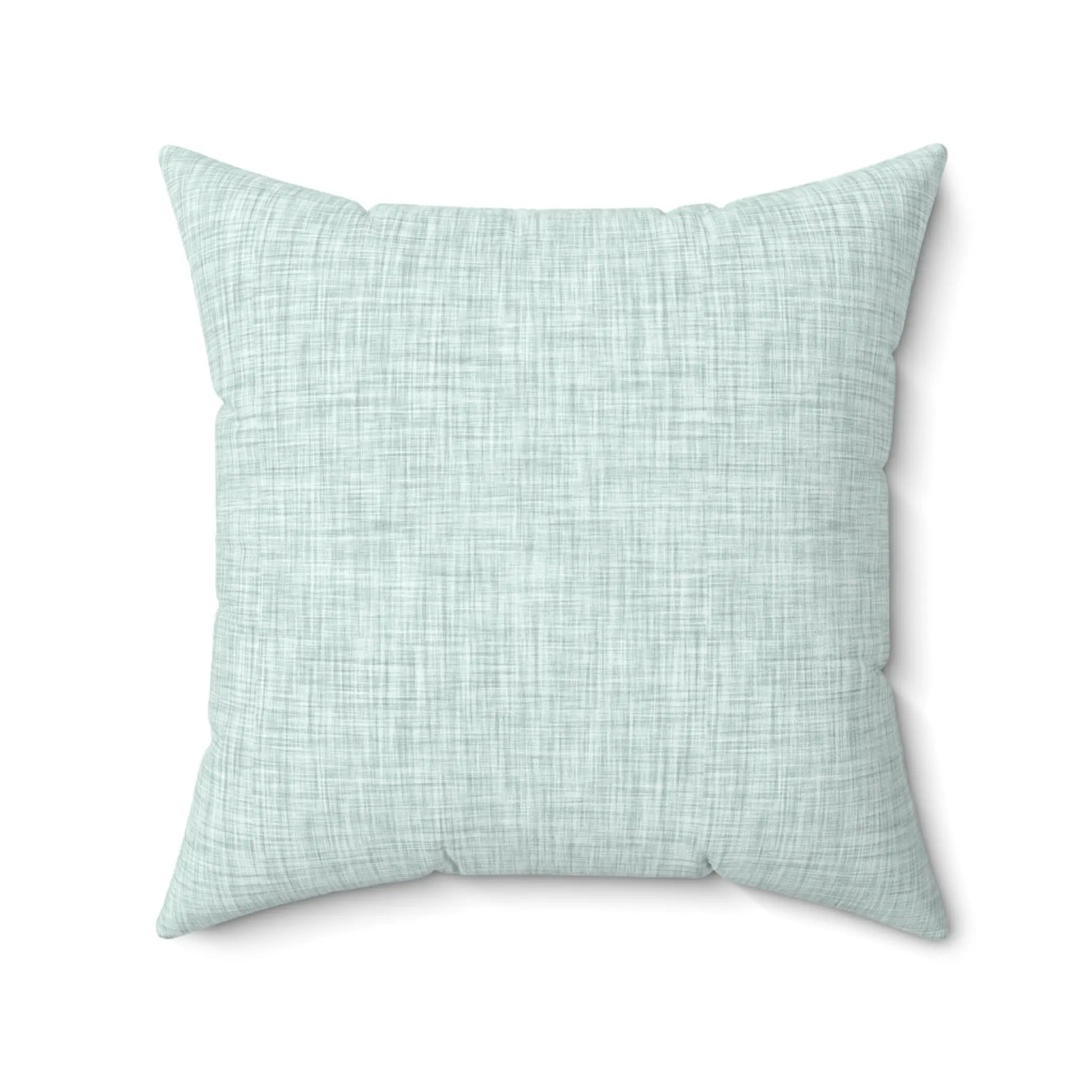 Breeze Linen Throw Pillow in pale aqua textured linen.