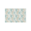 Coral Cove polyester chenille outdoor rug with vibrant seafoam print