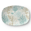 Coral Cove serving platter styled for beach-inspired dining and gatherings.