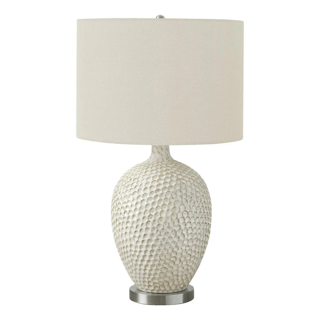 Contemporary Cream Ceramic Table Lamp HouseOfZazla