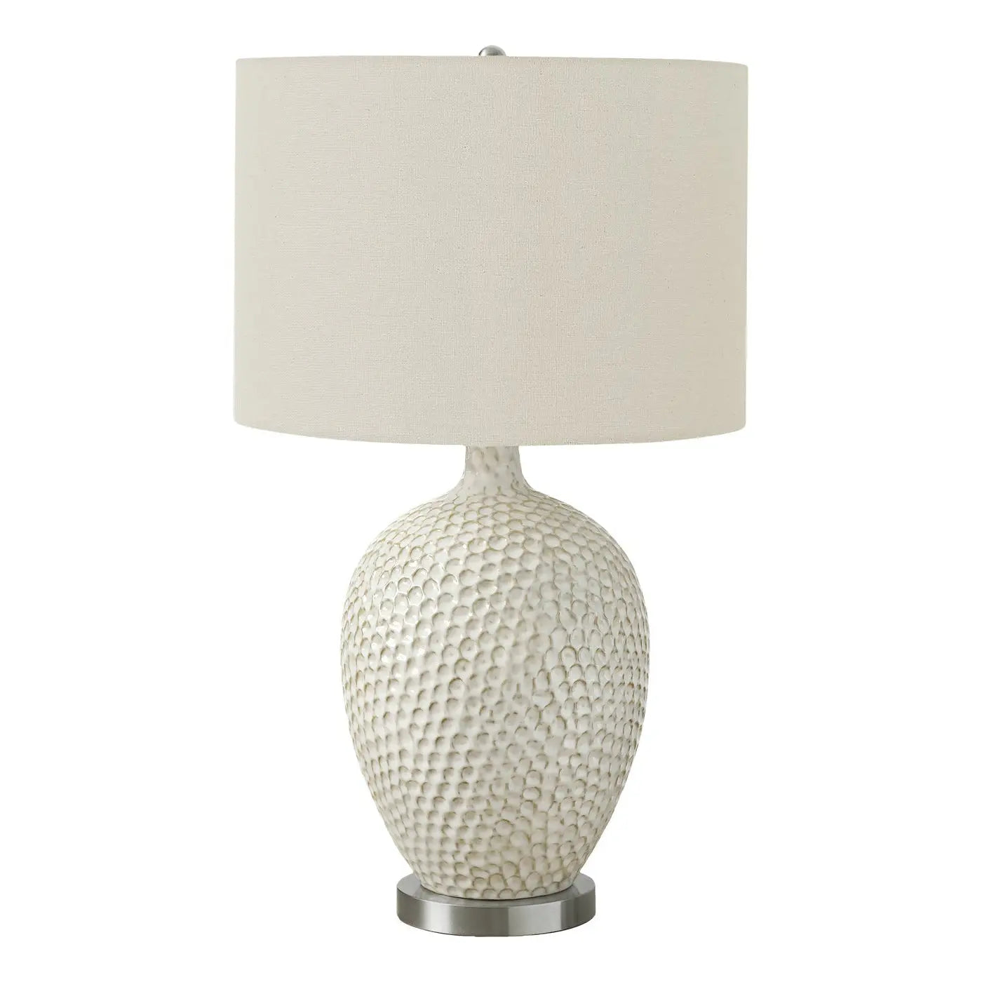 Contemporary Cream Ceramic Table Lamp HouseOfZazla