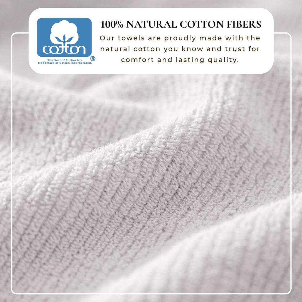 Great Bay Home Turkish Cotton Ribbed 6-Piece Bath Towel Set, Georgiana Collection in gray