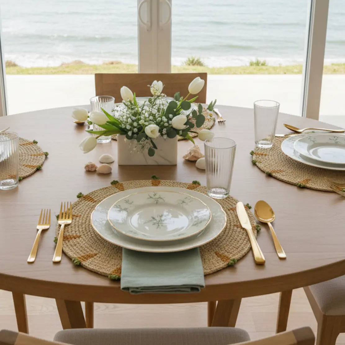 Handwoven Easter Carrot Raffia Placemat Payton James