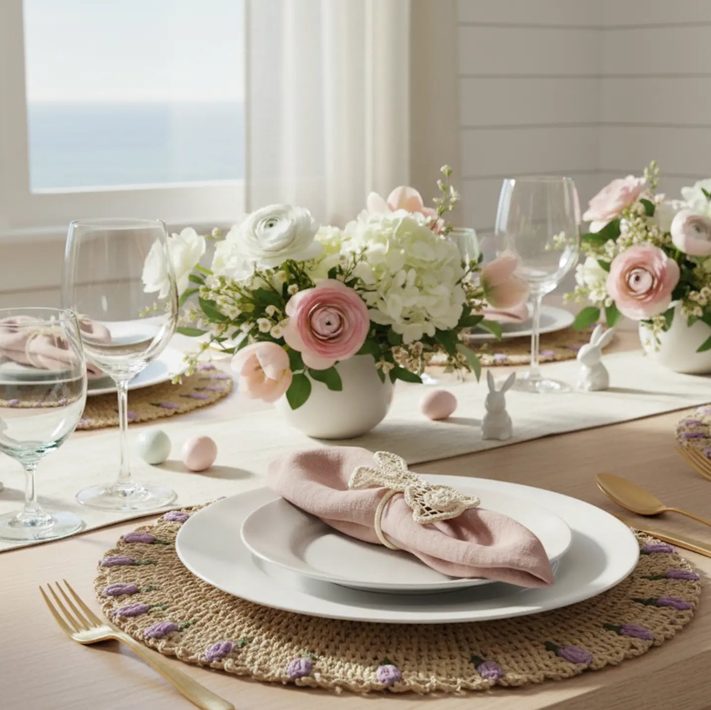 Tulip Floral Raffia Placemats Payton James