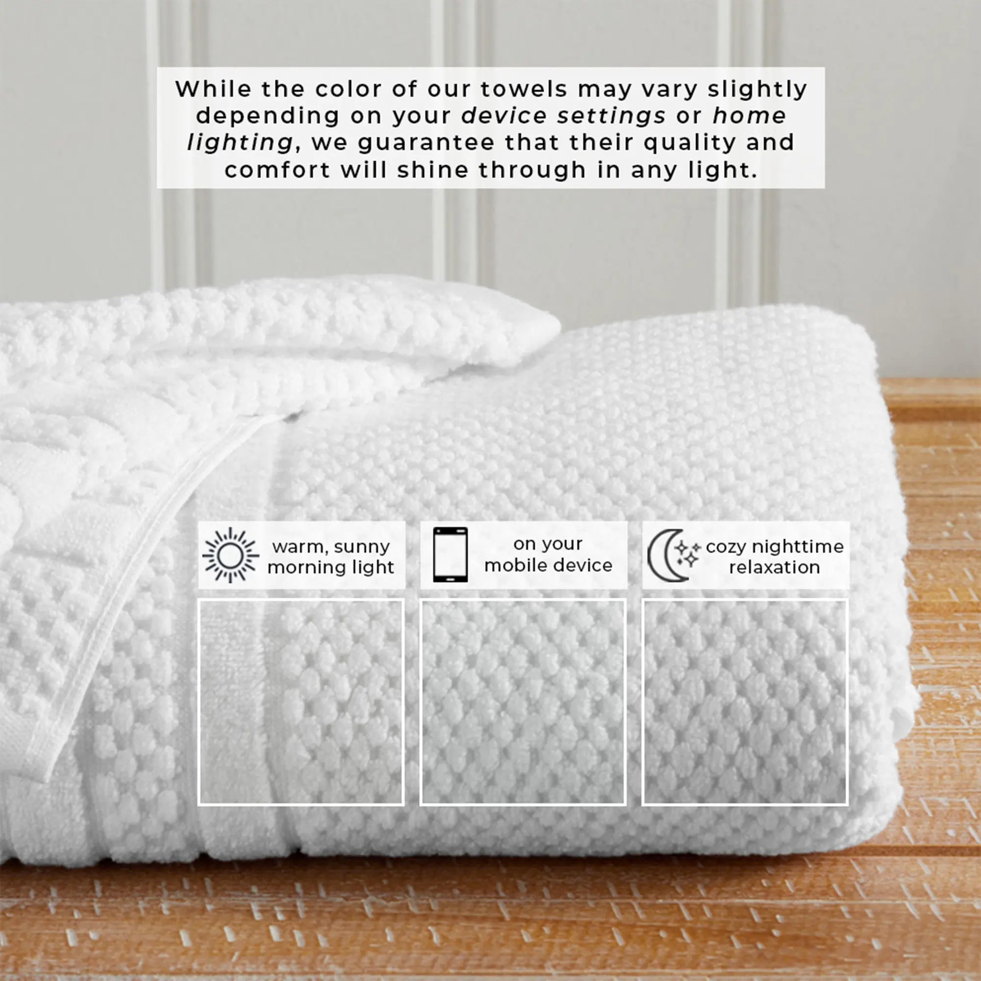 Bath towel set by Great Bay Home Giuliana Collection in white, 100% cotton checkered jacquard