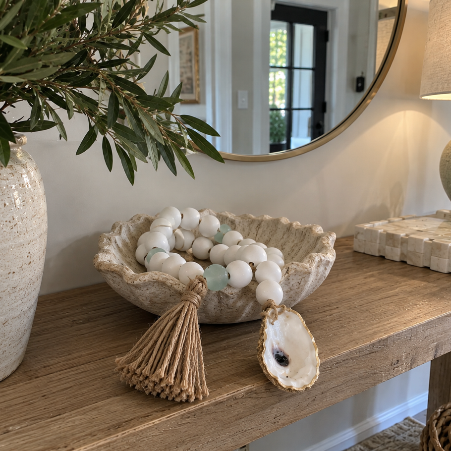 Elegant gold beaded garland for home styling