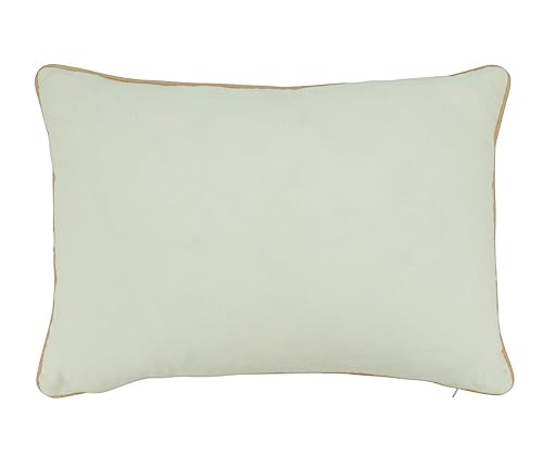 Reef‑pattern lumbar cushion with raised threadwork creating dimensional coral silhouettes.