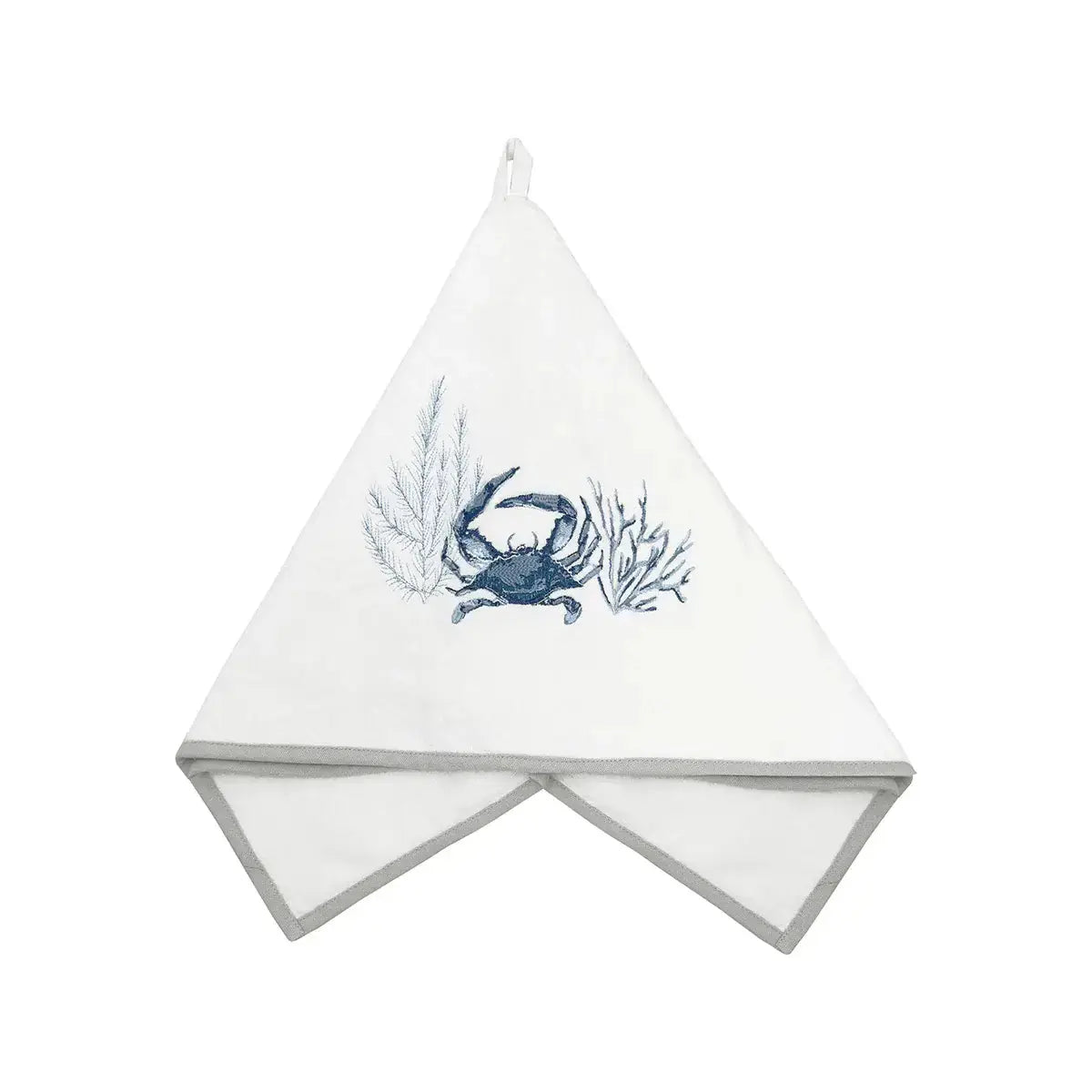 Blue Crab Terrycloth Guest Hand Towel Loving Coastal Living