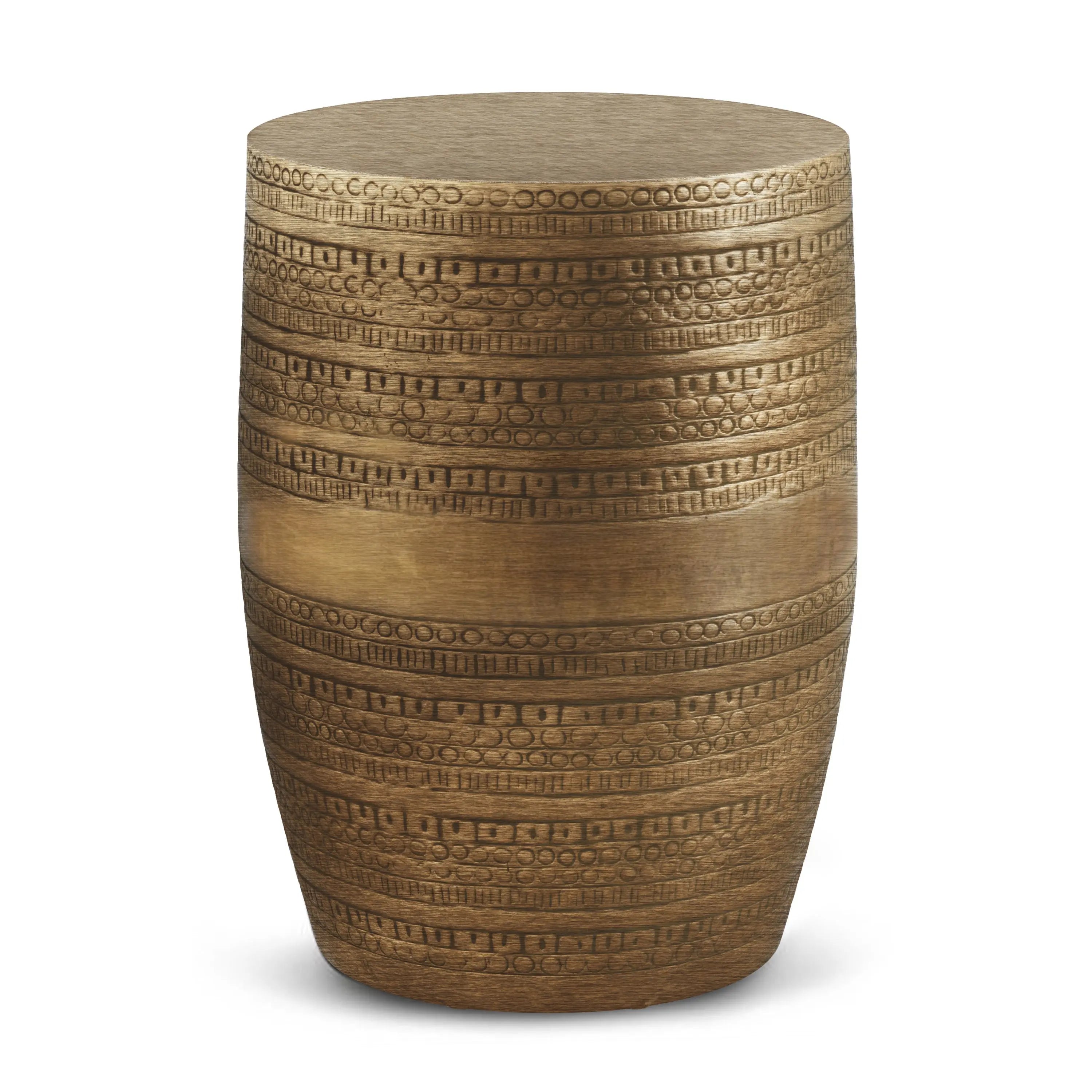 15" Antique Gold Accent Table HouseOfZazla