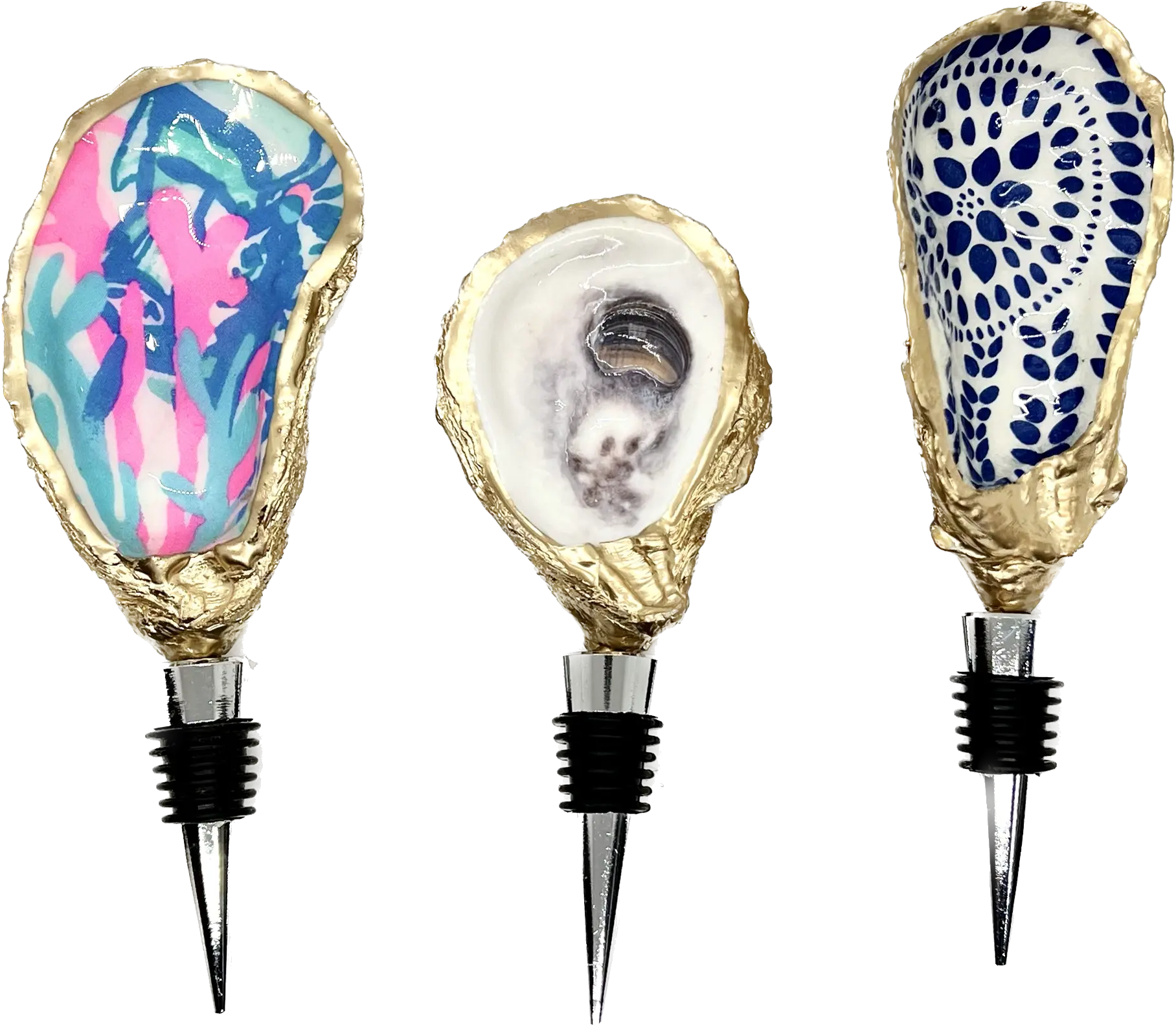 Luxury Coastal Oyster Shell Wine Stopper The Gilded Shell