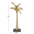 Gold Polystone Tree Palm Decorative Sculpture Loving Coastal Living