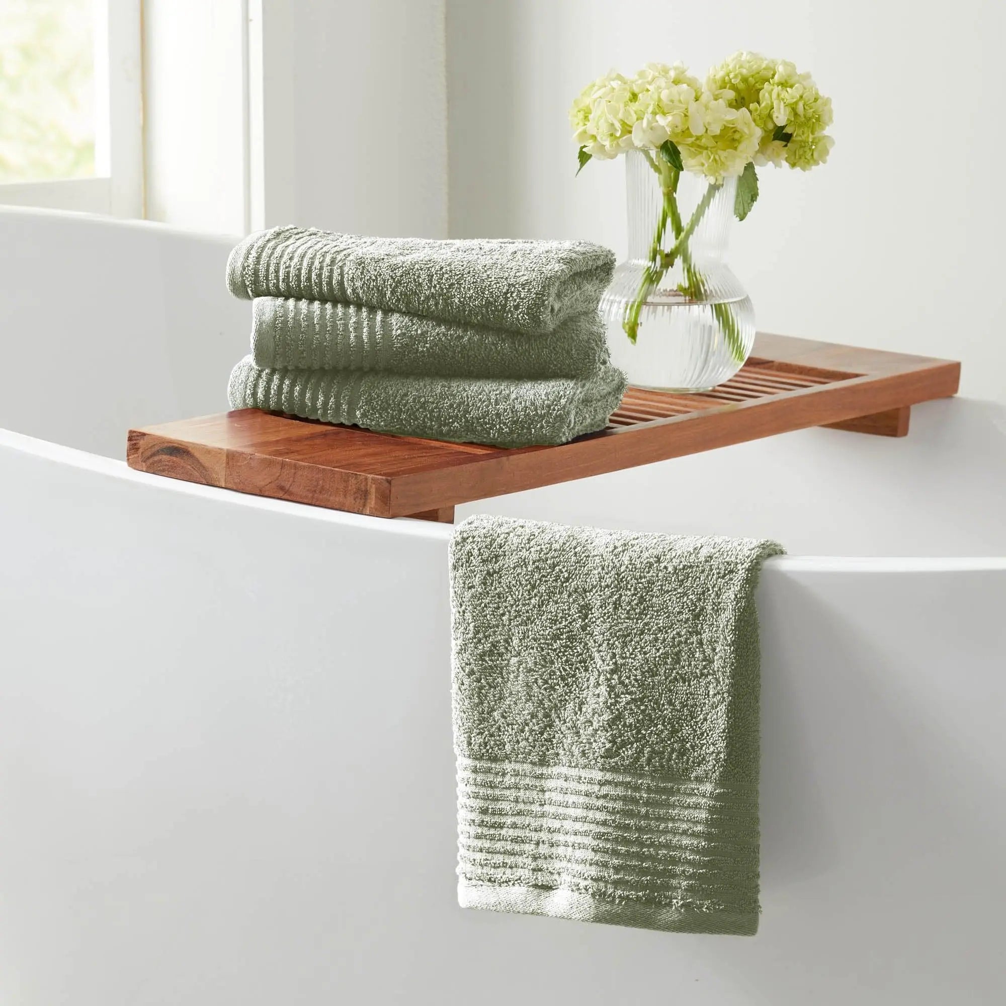 6 Piece Set Cotton Bath Towels - Kasper Collection Great Bay Home