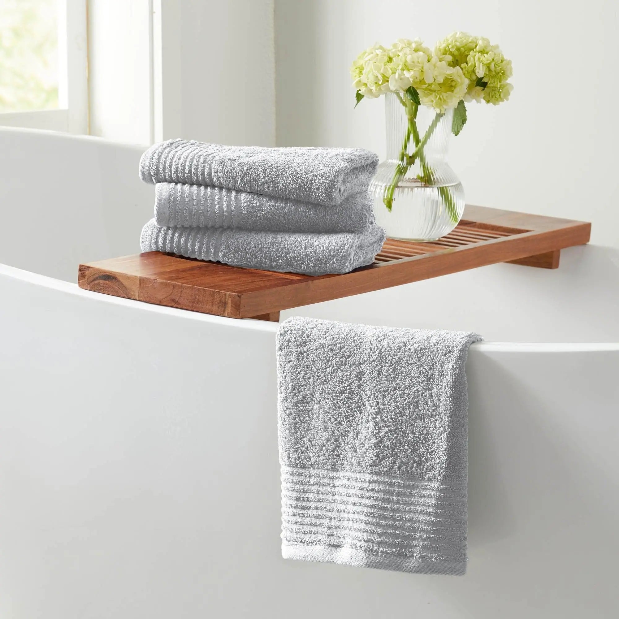 6 Piece Set Cotton Bath Towels - Kasper Collection Great Bay Home